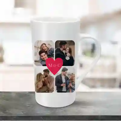 Personalizovaný hrnček na latte 470ml - Pár s fotografiami