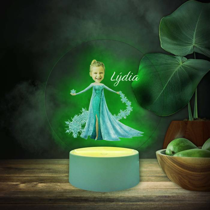 Elsa vlastné 3D led lampa