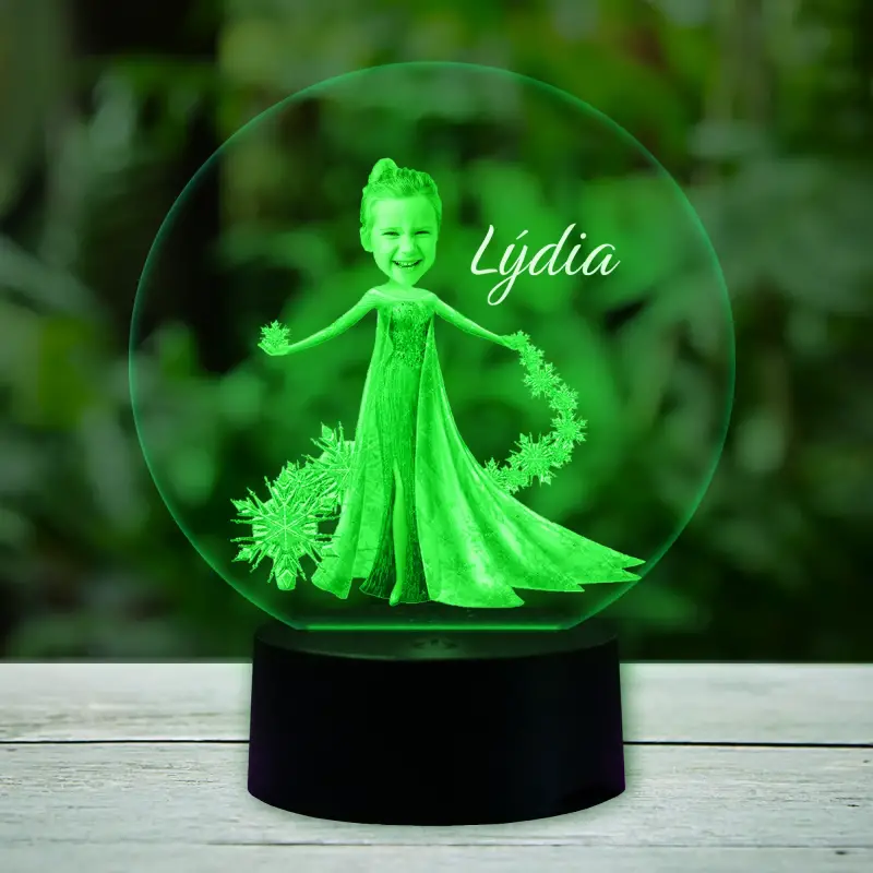 Elsa vlastné 3D led lampa