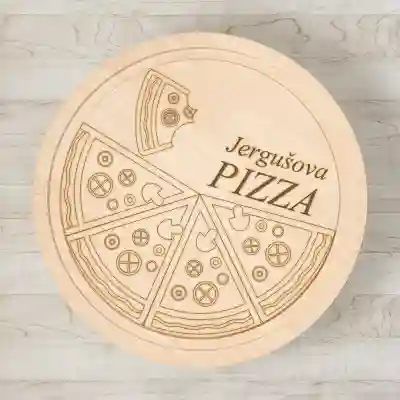 Kruhová krájacia doska s personalizáciou - Pizza