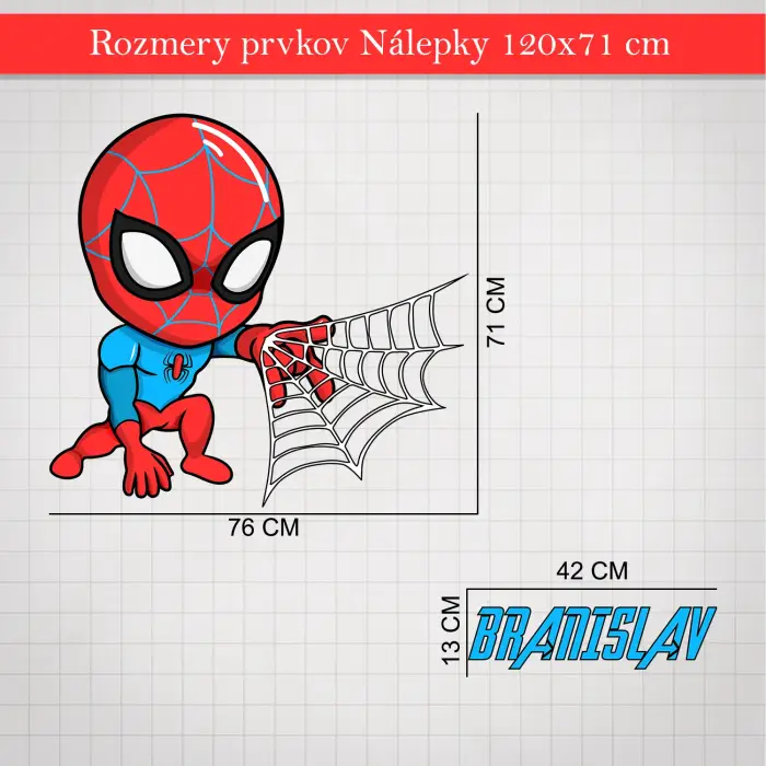 Nálepka na stenu - Spiderman