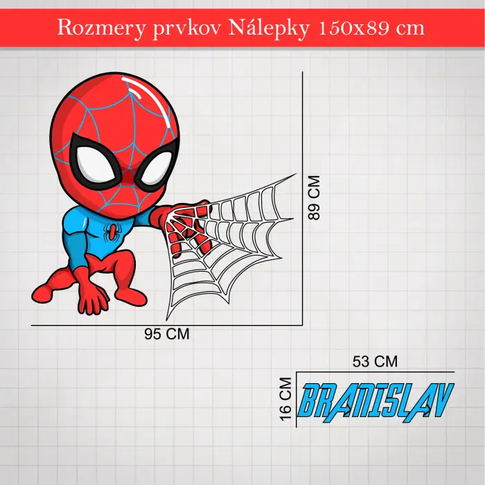 Nálepka na stenu - Spiderman