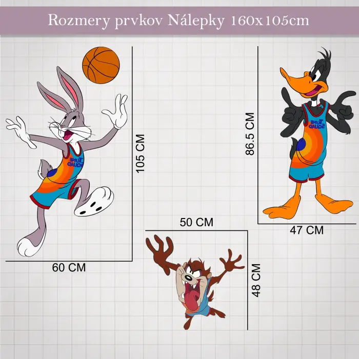 Nálepka na stenu - Looney Tunes