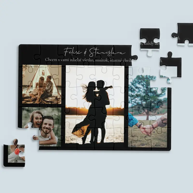 Personalizované puzzle s fotografiami páru 