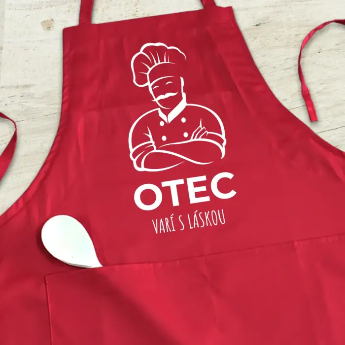 Personalizovaná kuchynská zástera - Otec varí s láskou