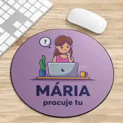 Personalizovaná myšia podložka - Pre pracovnú dievčinu