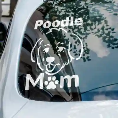 Auto nálepka-Poodle Mom