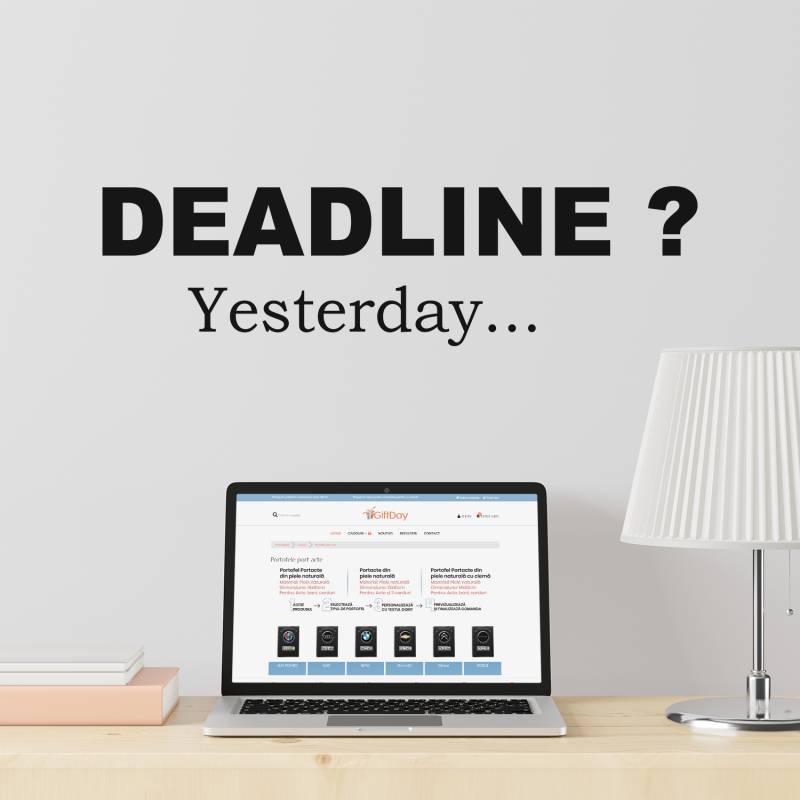 Nálepka na stenu - Office Deadline